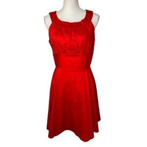 Vintage made in USA 90s Y2K Women's sleeveless dress red cotton Juniors size L